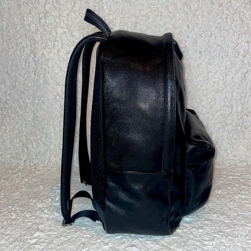 Coach Charles Large Leather Unisex Backpack BookBag in Black F54786 - Picture 10 of 17